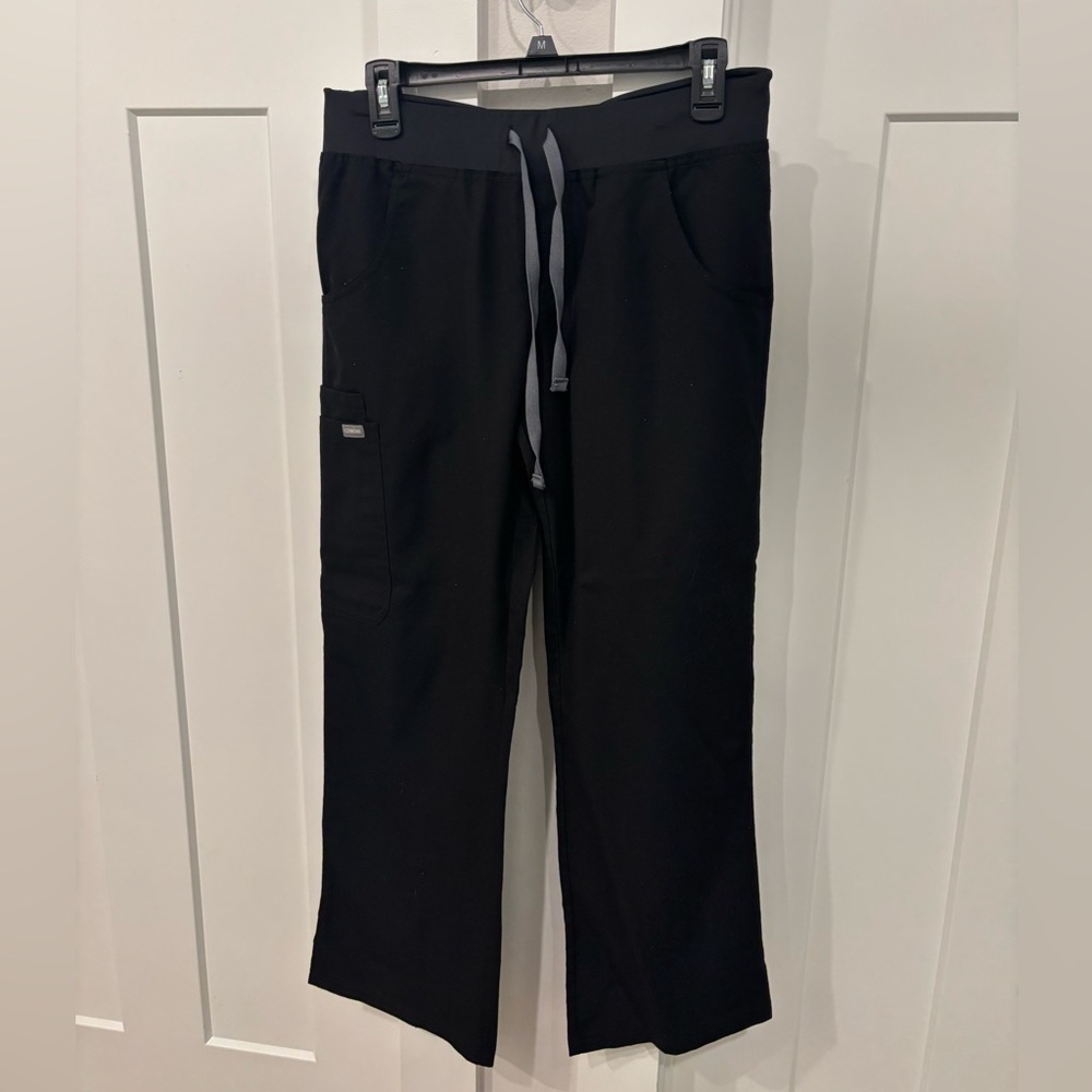 Comenii Black Scrub Pants M Petite